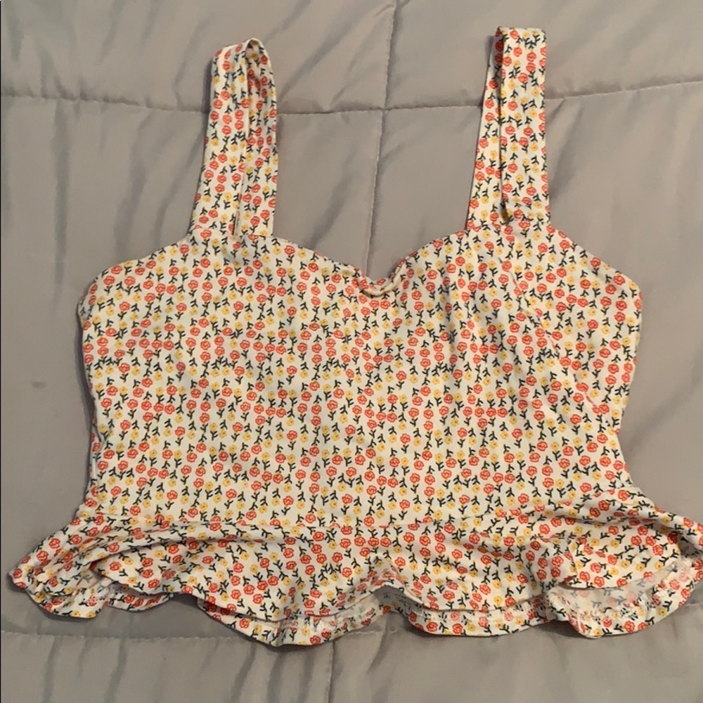 Forever21 Floral print crop tank